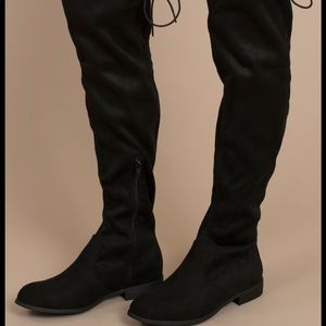 Faux suede boots